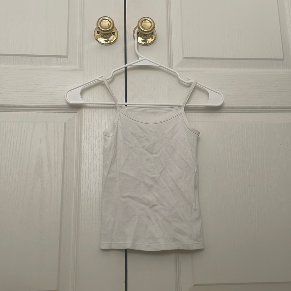 girls white tank top